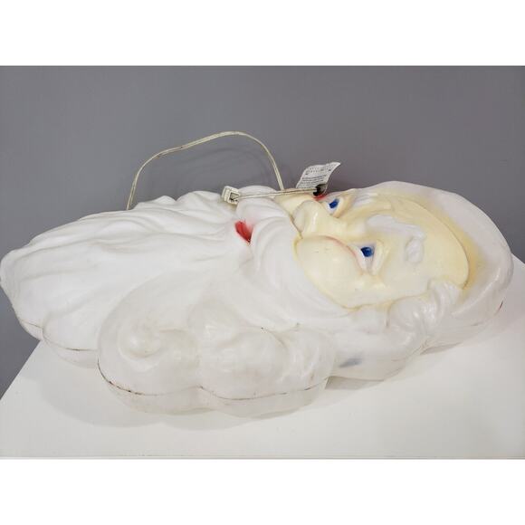 Vintage‎ Christmas Light Blow Mold Santa Face Head 21.5” Union Products Hanging - Picture 8 of 9